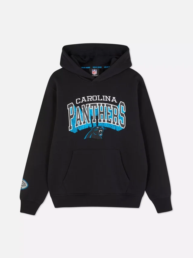 Sudadera con capucha y logotipo de los Carolina Panthers de la NFL