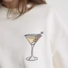 Sudadera con estampado «Martini» con alto contenido de algodón