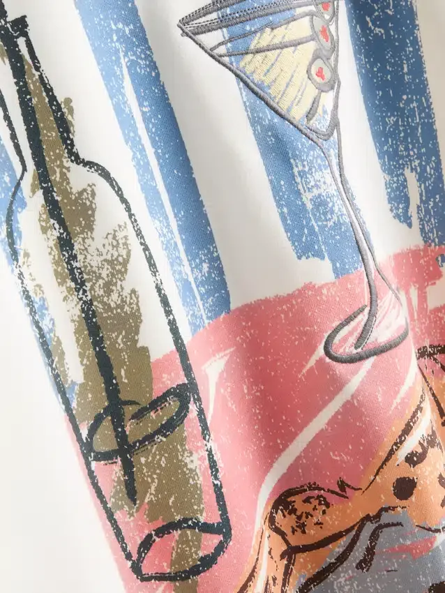 Sudadera con estampado «Martini» con alto contenido de algodón