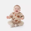 Sudadera de cuello redondo con animales del bosque