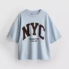 Sudadera de manga caída de NYC con alto contenido de algodón