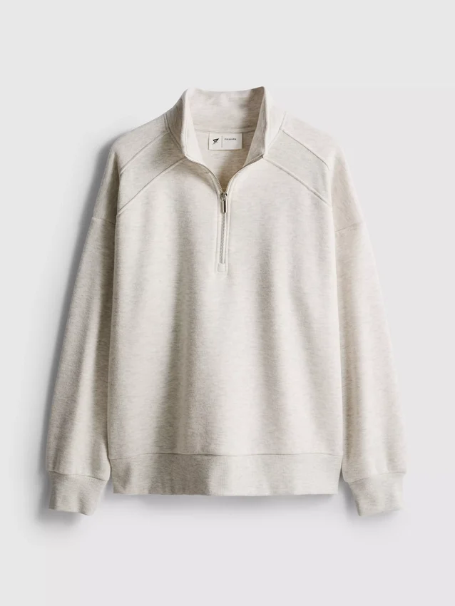 Sudadera de mezcla de algodón con media cremallera