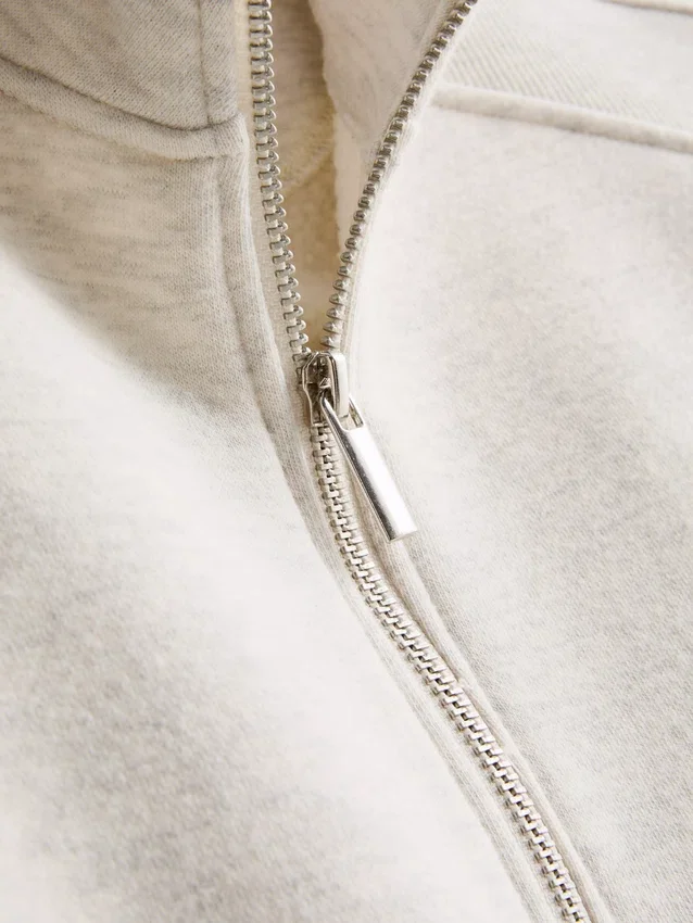 Sudadera de mezcla de algodón con media cremallera