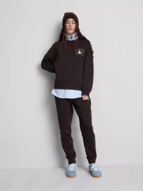 Sudadera estampada de mezcla de algodón de corte holgado