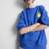 Sudadera holgada color limón con alto contenido de algodón