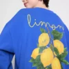 Sudadera holgada color limón con alto contenido de algodón