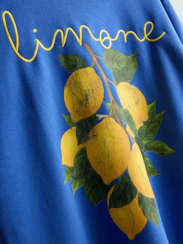 Sudadera holgada color limón con alto contenido de algodón