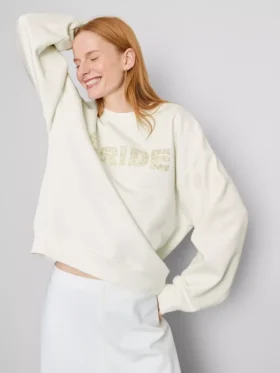 Sudadera nupcial bordada con lentejuelas