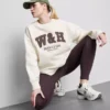 Sudadera oversize con alto contenido de algodón para correr