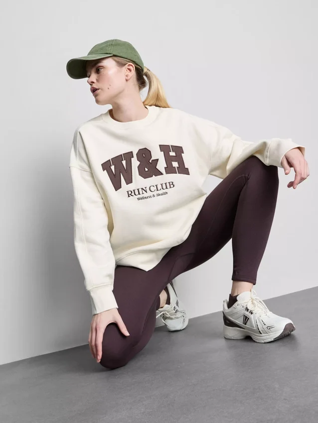 Sudadera oversize con alto contenido de algodón para correr