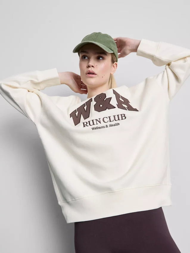 Sudadera oversize con alto contenido de algodón para correr