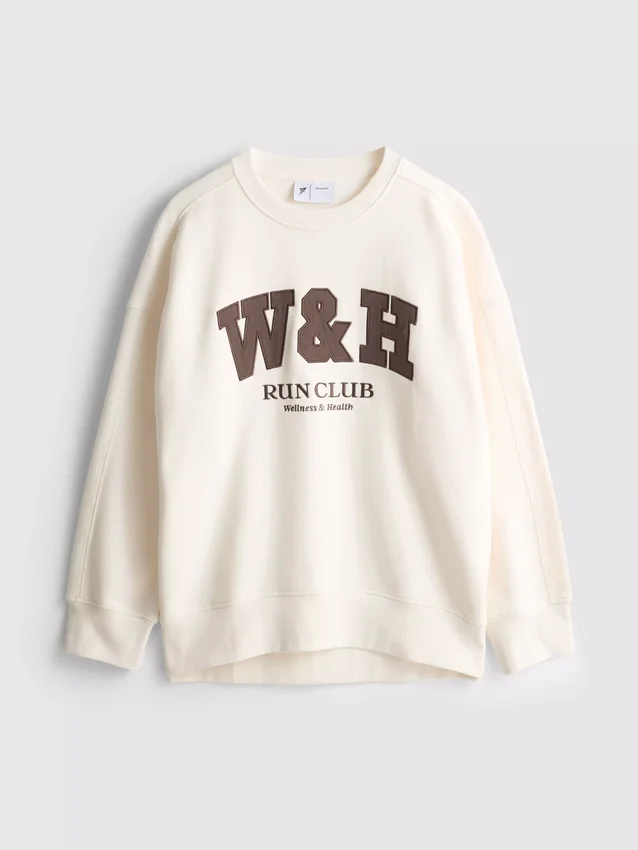 Sudadera oversize con alto contenido de algodón para correr