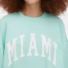 Sudadera oversize con letras de Miami