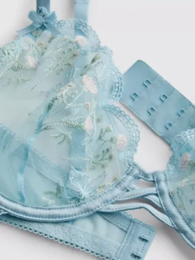 Sujetador transparente con aros y diseño de mariposa, tallas A-E