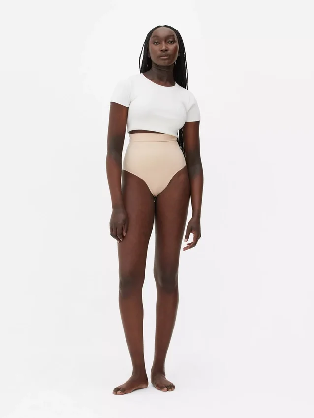Tanga de ropa moldeadora sin costuras de cintura alta