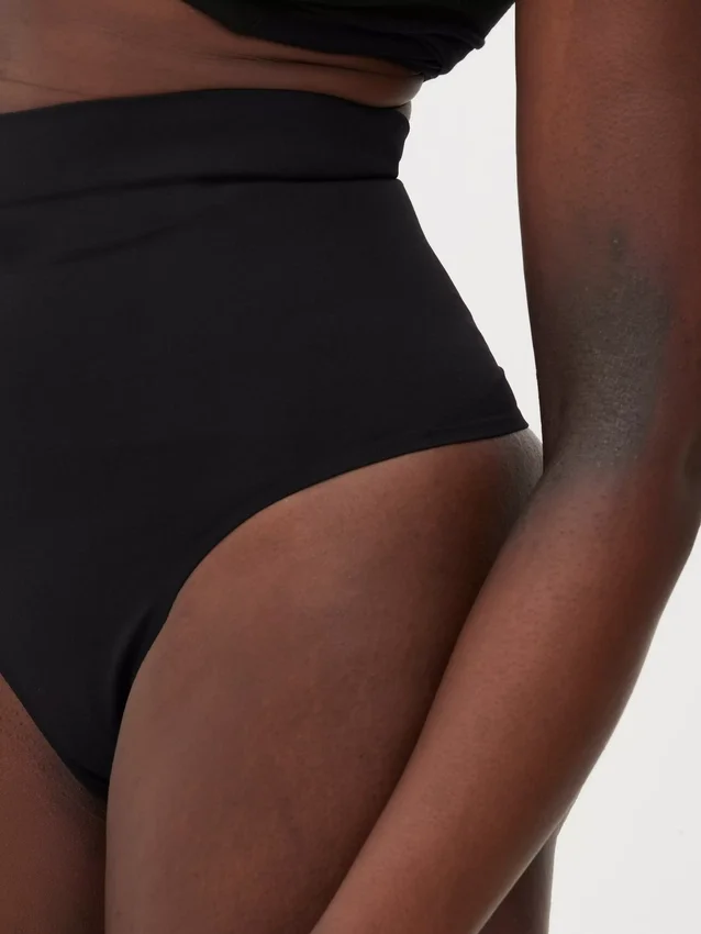 Tanga de ropa moldeadora sin costuras de cintura alta