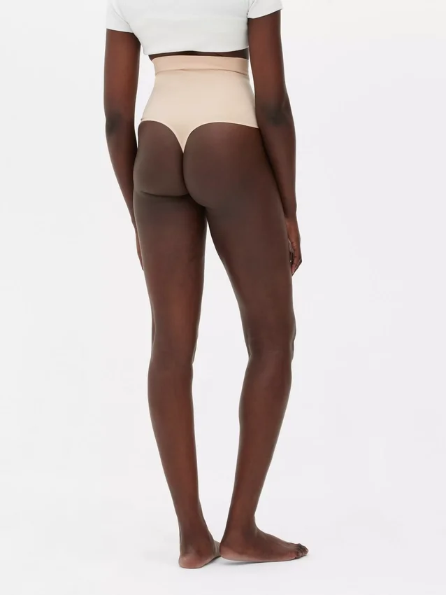 Tanga de ropa moldeadora sin costuras de cintura alta