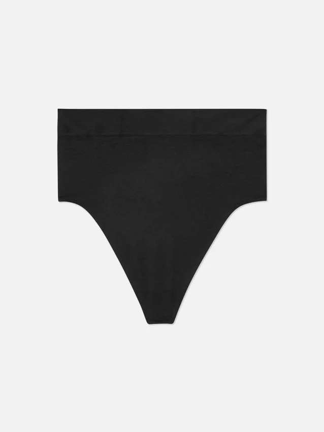 Tanga de ropa moldeadora sin costuras de cintura alta