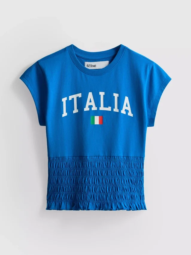 The Primark Scene | Camiseta fruncida de fútbol de Italia