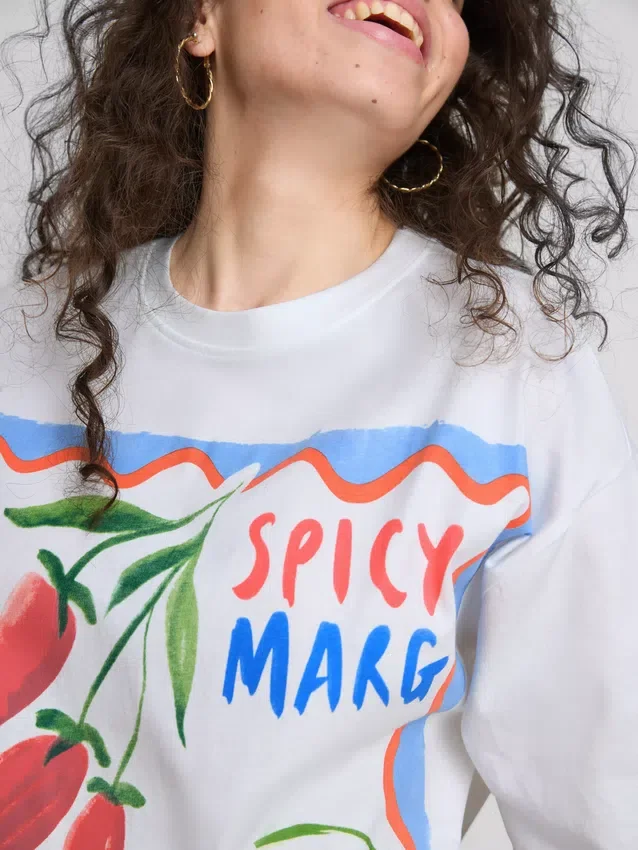 The Primark Scene | Camiseta oversize de algodón con estampado de margaritas