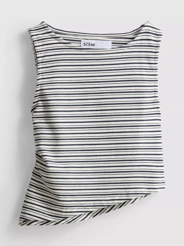 The Primark Scene | Camiseta sin mangas con rayas asimétricas