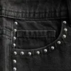The Primark Scene | Pantalones cortos de mezclilla de algodón con tachuelas