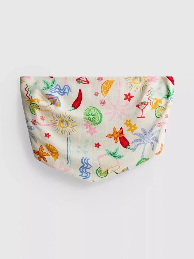 The Primark Scene | Top bandeau curvo estampado