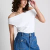 The Primark Scene | Top con hombros al descubierto de alta proporción de algodón