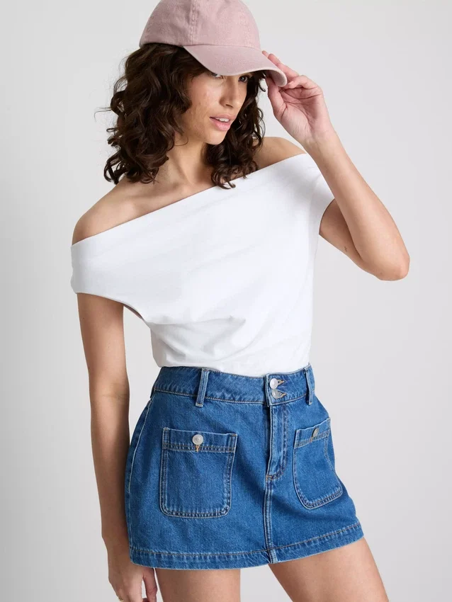 The Primark Scene | Top con hombros al descubierto de alta proporción de algodón