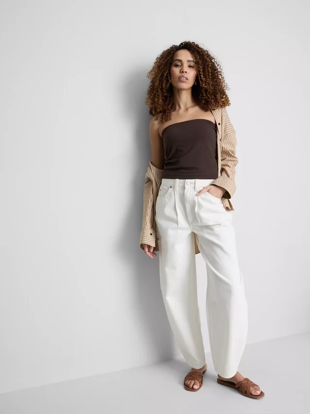 Top bandeau con alto contenido de algodón