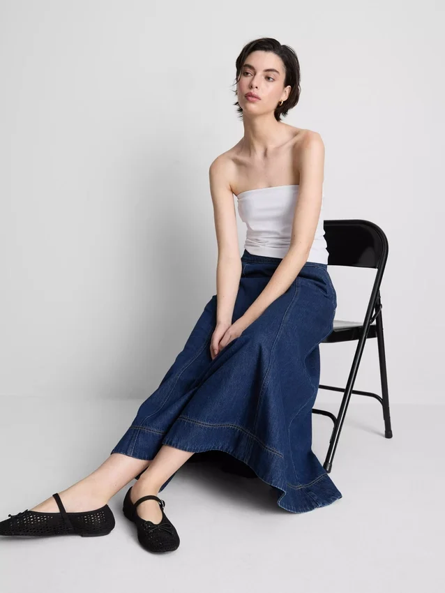Top bandeau con alto contenido de algodón