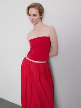 Top bandeau con alto contenido de algodón