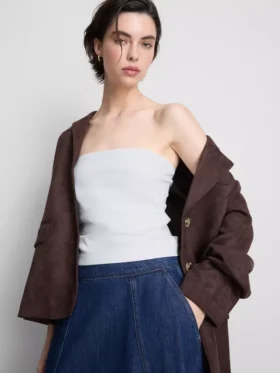 Top bandeau con alto contenido de algodón
