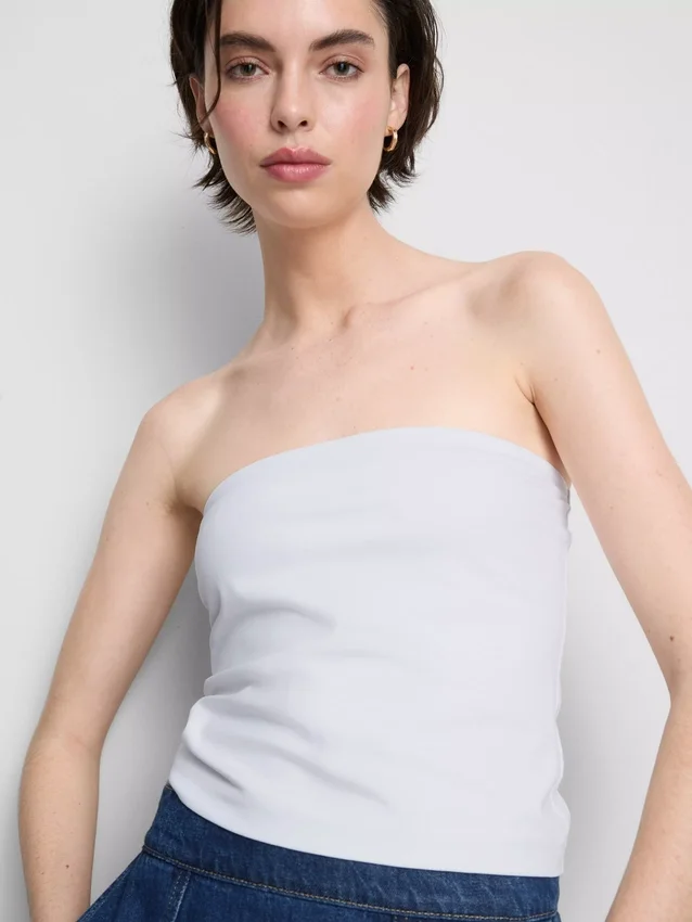 Top bandeau con alto contenido de algodón