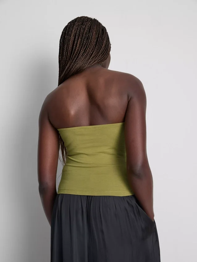 Top bandeau con alto contenido de algodón