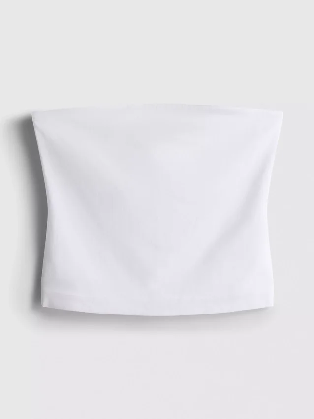 Top bandeau con alto contenido de algodón