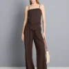Top bandeau con dobladillo en forma de pañuelo