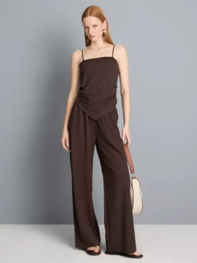 Top bandeau con dobladillo en forma de pañuelo