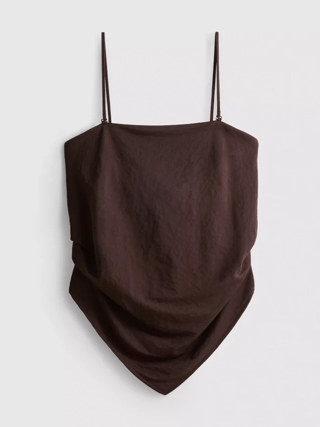 Top bandeau con dobladillo en forma de pañuelo