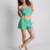 Top bandeau corto a rayas con alto contenido de algodón