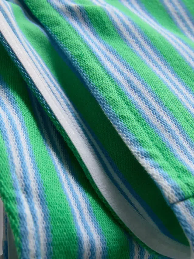 Top bandeau corto a rayas con alto contenido de algodón