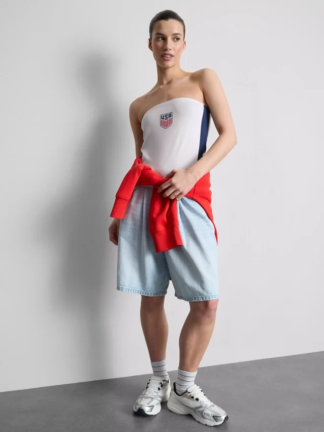 Top bandeau de fútbol de EE. UU. con alto contenido de algodón