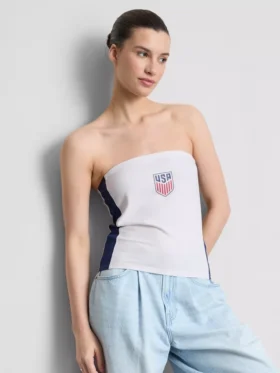 Top bandeau de fútbol de EE. UU. con alto contenido de algodón