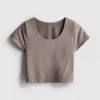 Top corto con cuello redondo súper suave