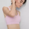 Top corto deportivo sin costuras con espalda cruzada