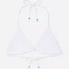 Top de bikini de croché con detalles de cuentas