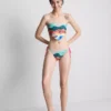 Top de bikini tipo bandana con estampado panorámico