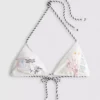 Top de bikini triangular bordado «Dolce»