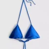 Top de bikini triangular con detalles de costuras