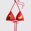 Top de bikini triangular con diseño de tucán